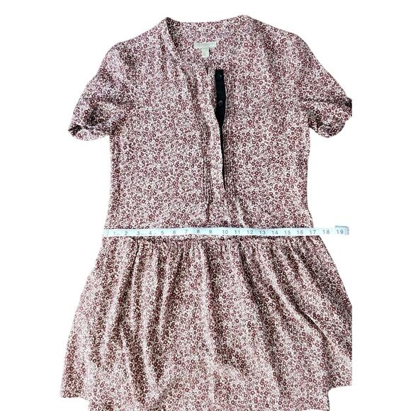 Burberry Brit Floral Silk Georgette Crepe Mini Shift Dress Women's Size 4 Euc - Picture 9 of 10